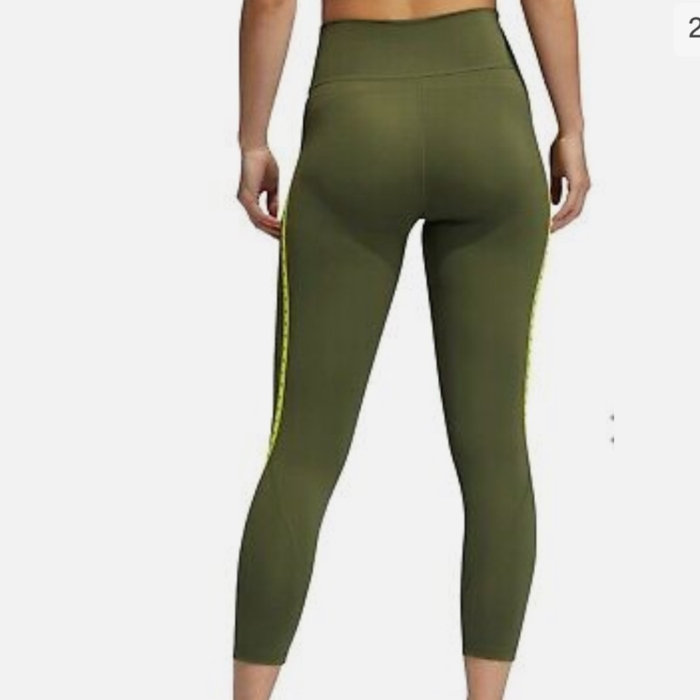 Adidas Women's Primegreen Aeroready 3 Bar Elastic Training Tights XS - Picture 4 of 11